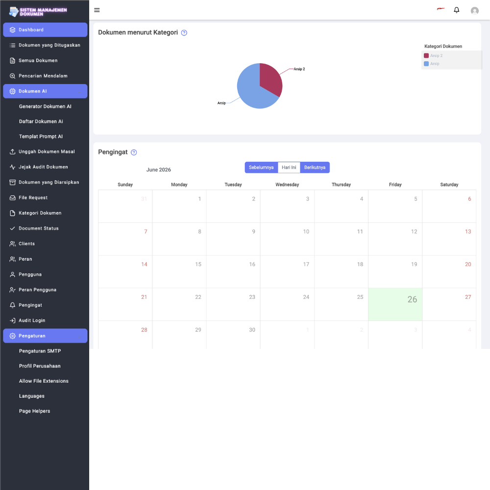 Aplikasi Arsip Manajemen Dokumen Surat File Manager