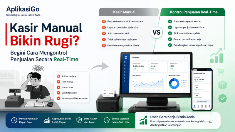 Kasir Manual Bikin Rugi? Begini Cara Mengontrol Penjualan Secara Real-Time