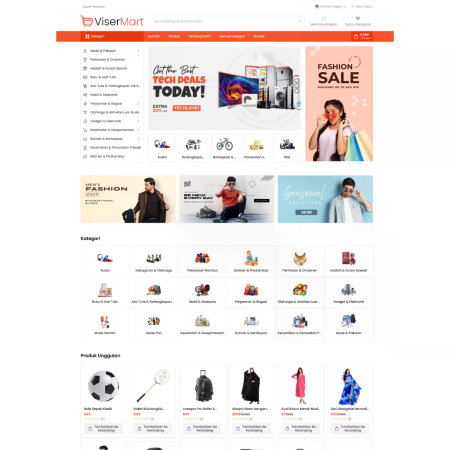 Website Toko Online Laravel Full Fitur E-Commerce Siap Pakai Admin